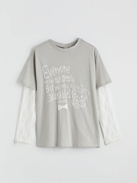 LCW Kids Mädchen GREY T-shirt - S6JP50Z4-ZHC