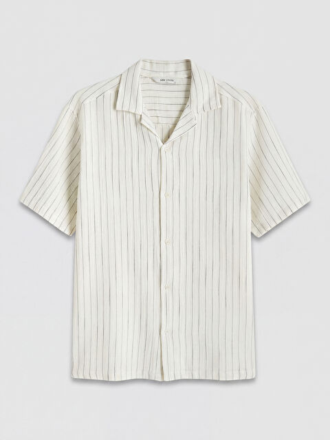 LCW Vision Regular Fit Çizgili Müslin Erkek Gömlek