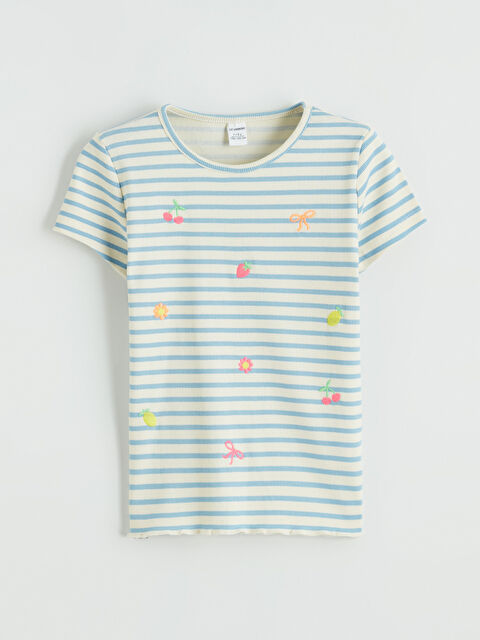 LCW Kids Bisiklet Yaka Kız Çocuk Tişört - S6JP73Z1-LEN