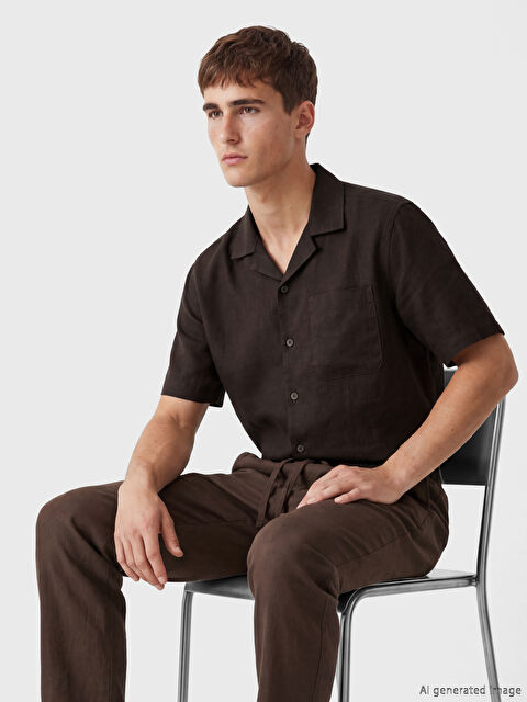 LCW Vision Regular Fit Resort Yaka Erkek Gömlek - S6JQ17Z8-CT9