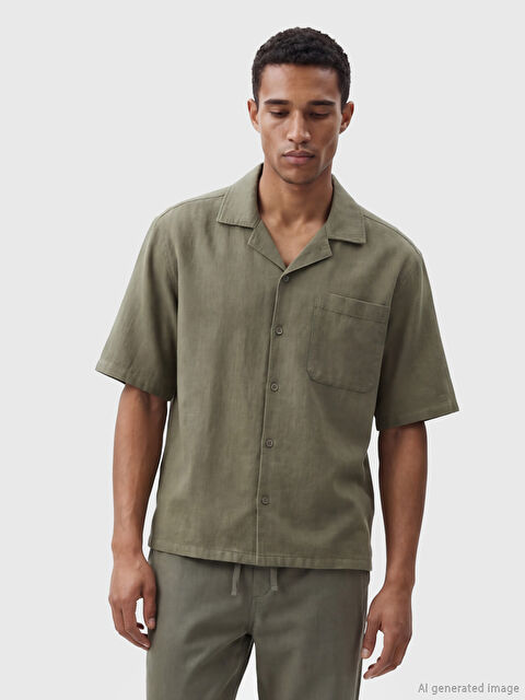 LCW Vision Regular Fit Resort Yaka Erkek Gömlek - S6JQ17Z8-DMK