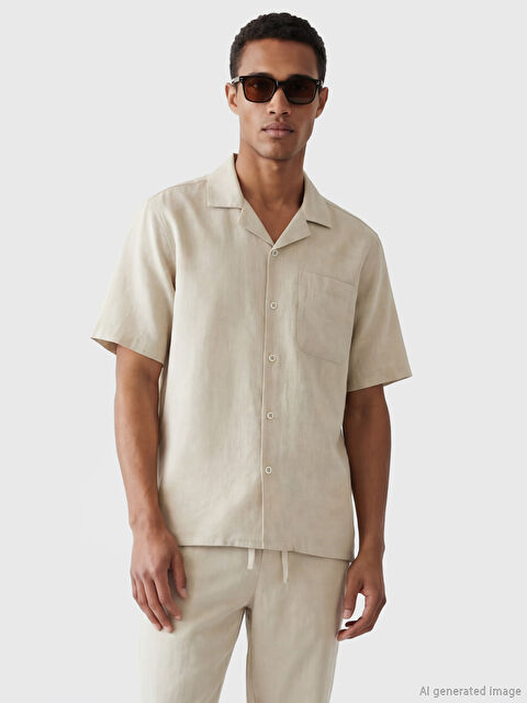 LCW Vision Regular Fit Resort Yaka Erkek Gömlek - S6JQ17Z8-DS3