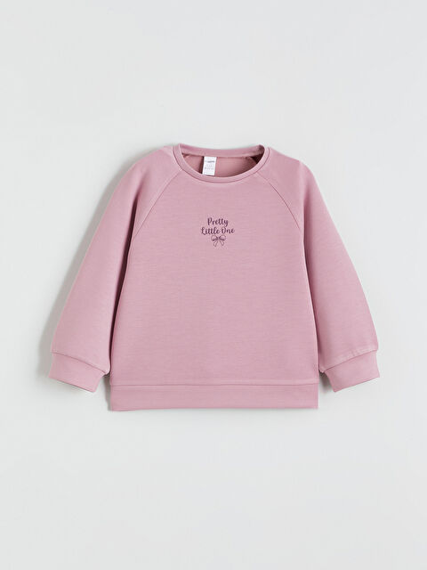 LCW Kids Baskılı Soft Touch Kız Çocuk Sweatshirt - S6JQ52Z1-GDD