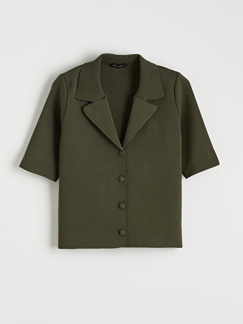 LCWAIKIKI Classic Ceket Yaka Kadın Triko Hırka - S6JQ81Z8-10O