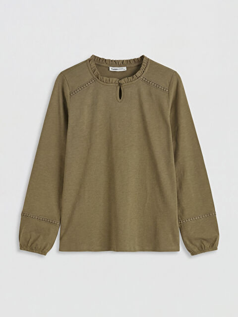 LCW Grace Bisiklet Yaka Nakışlı Bluz - S6JQ89Z8-GXF