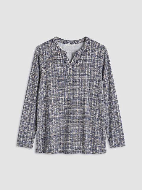 LCW Grace Kaçık Yaka Desenli Bluz