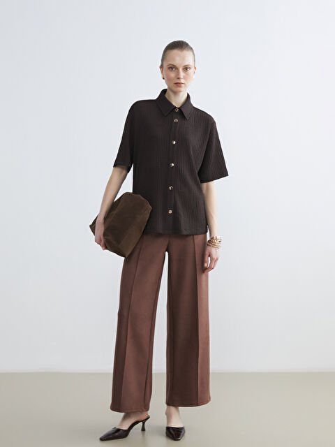 LCW ECO Loose Fit Kadın Süet Görünümlü Pantolon - S6JR43Z8-HMK