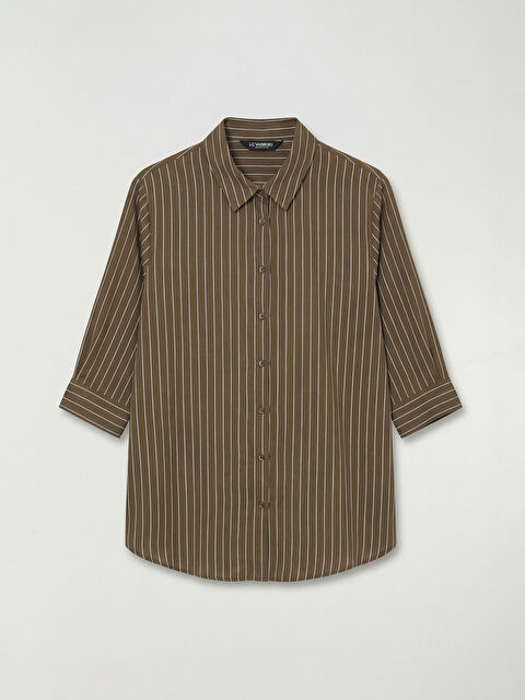 LCWAIKIKI Classic Çizgili Kadın Gömlek - S6JR61Z8-LGE