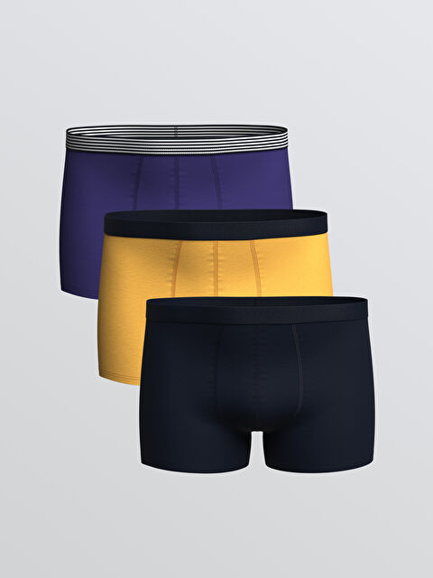 LC WAIKIKI Standart Kalıp Pamuklu Esnek Erkek Boxer 3'lü - S6JR87Z8-F9C