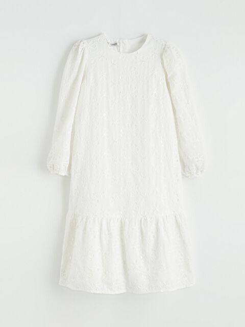 LCW Kids Bisiklet Yaka Fisto Detaylı Kız Çocuk Elbise - S6JR93Z4-R9J