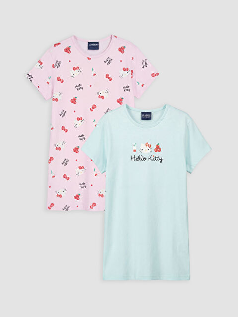 LCW Kids Baskılı Kız Çocuk Tişört 2'li