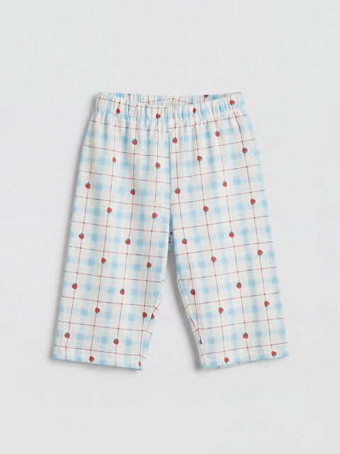 LCW Kids Ekose Kız Çocuk Kapri Pijama Altı