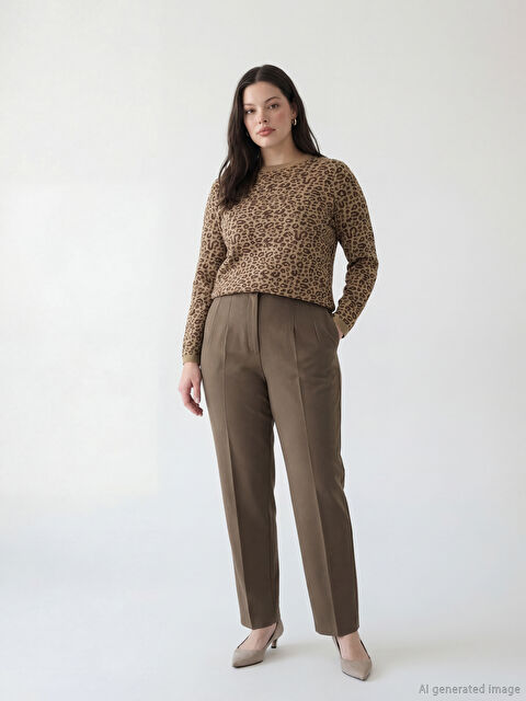 LCW Grace Әйелдерге арналған серпімді белдік бүрмелі шалбар - S6JS18Z8-HB7