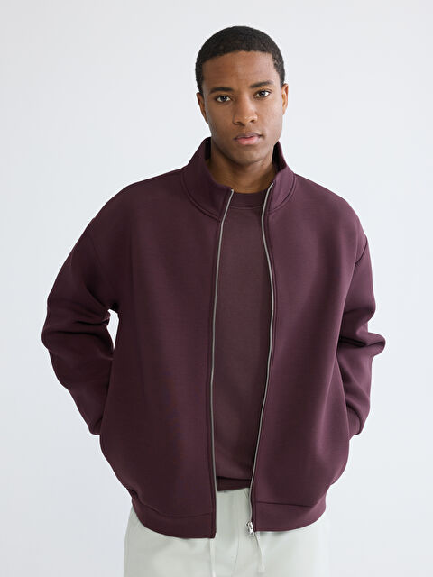 XSIDE მამაკაცები ბორდოსფერი ელვიანი ზედა - S6JS32Z8-2OH