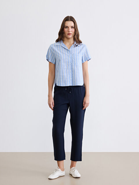 LCWAIKIKI Classic Beli Lastikli Kadın Pantolon - S6JT28Z8-E1J