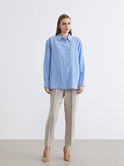 LCWAIKIKI Classic Beli Lastikli Kadın Pantolon - S6JT28Z8-GD0