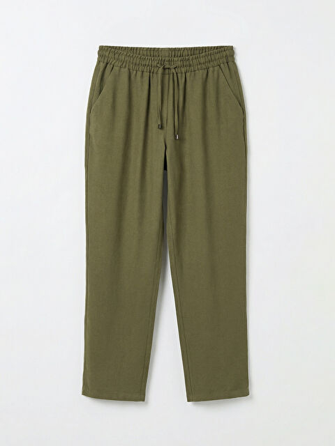 LCWAIKIKI Classic Beli Lastikli Kadın Pantolon - S6JT28Z8-HDQ