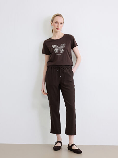 LCWAIKIKI Classic Beli Lastikli Kadın Pantolon - S6JT28Z8-ZTU