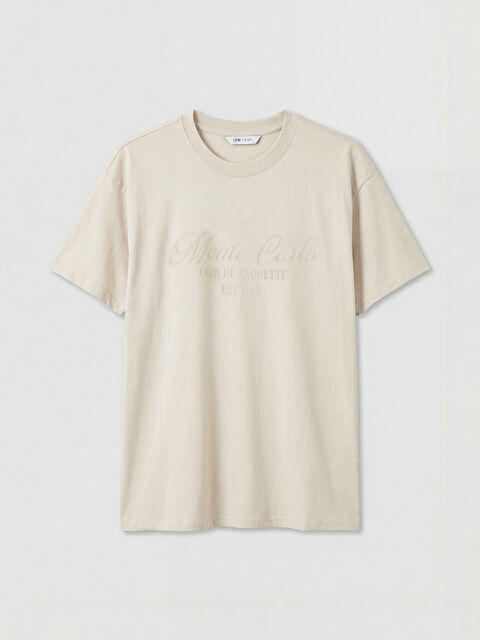 LCW Vision Monte Carlo Nakışlı Kadın Tişört	 - S6JT39Z8-VF5