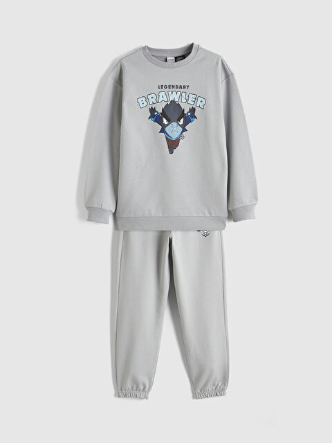 LCW Kids Bisiklet Yaka Erkek Çocuk Brawl Stars Eşofman Takımı - S6JT81Z4-ZBP