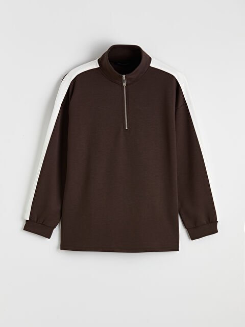 LCW Comfort Dik Yaka Soft Touch Kadın Sweatshirt - S6JU02Z8-HMK