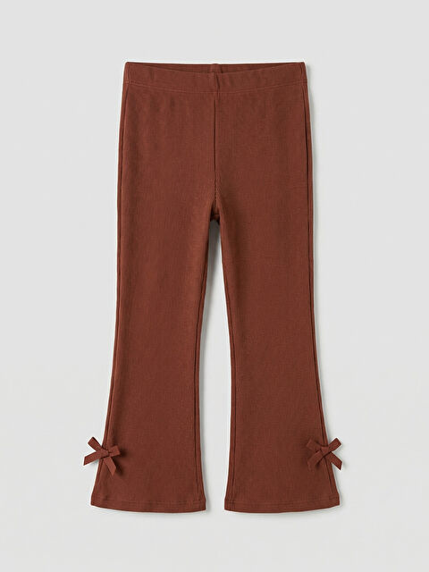 LCW Kids Fiyonklu İspanyol Paça Kız Çocuk Tayt Pantolon	 - S6JU56Z1-HHA