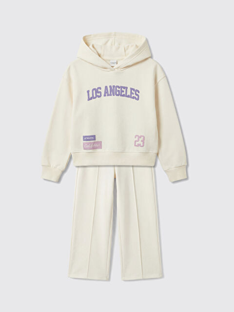 LCW Kids Sweat-shirt et pantalon de survêtement fille imprimés Los Angeles
