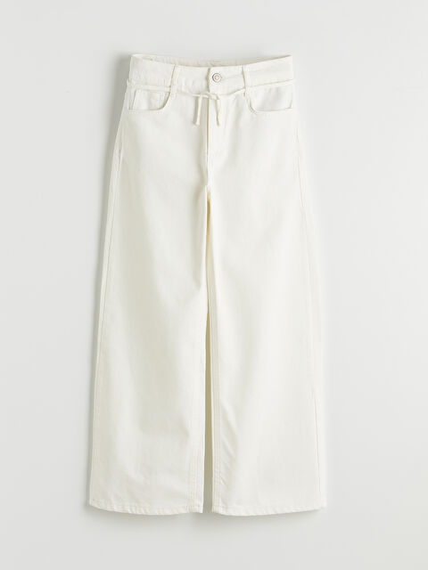 LCW Kids Wideleg Kız Çocuk Gabardin Pantolon - S6JU79Z4-R9J