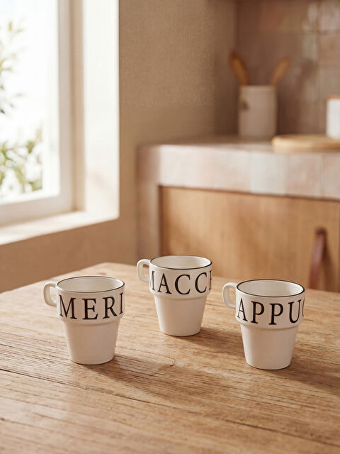 LCW HOME Baskılı Seramik Kupa 3'lü