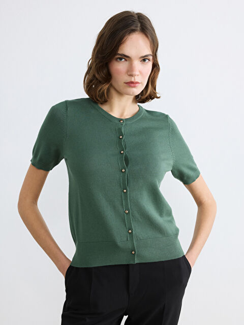 LCW Vision Жена Зелено Кардиган - S6JV47Z8-H6Z