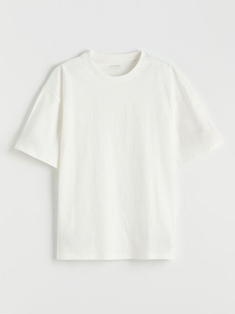 LCW Kids Қыздарға арналған дөңгелек жағалы футболка - S6JV55Z4-R9J