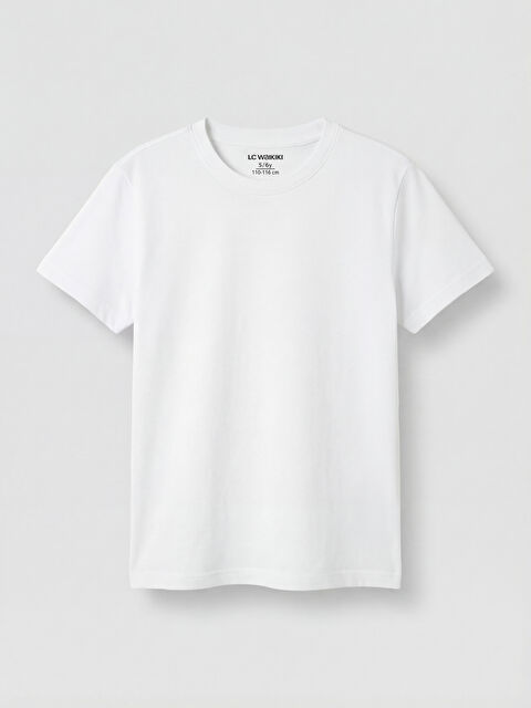 LCW Kids Футболка с круглым вырезом и коротким рукавом для девочек