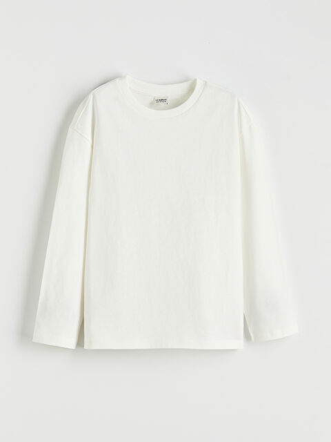 LCW Kids Crew Neck T-Shirt for Girls - S6JV58Z4-R9J