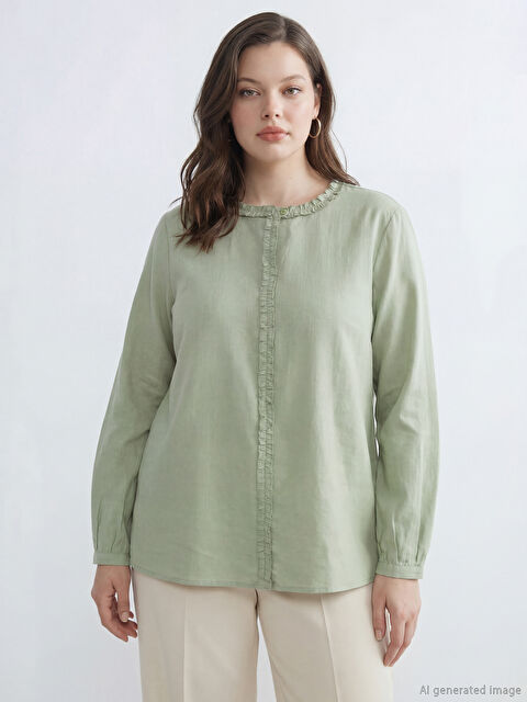 LCW Grace Hakim Yaka Fırfırlı Bluz