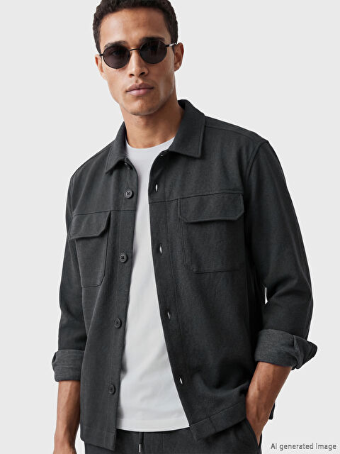 LCW Vision Regular Fit Erkek Gömlek Ceket