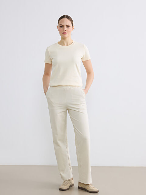 LCW ECO Beli Lastikli Geniş Paça Kadın Eşofman Altı - S6JY66Z8-FYS