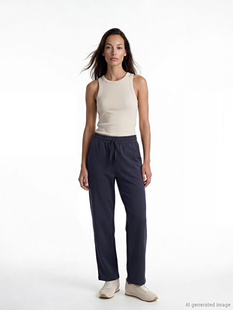 LC WAIKIKI Beli Lastikli Geniş Paça Kadın Eşofman Altı - S6JY80Z8-HLA