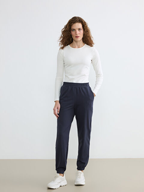 LCW ECO Beli Lastikli Kadın Jogger Eşofman Altı - S6JY84Z8-HLA