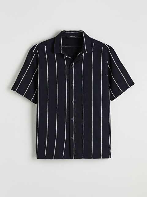 LCW Vision Regular Fit Kısa Kollu Çizgili Erkek Gömlek	 - S6K014Z8-LGS