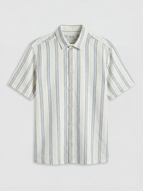 LCW Vision Regular Fit Çizgili Erkek Gömlek - S6K029Z8-LEN