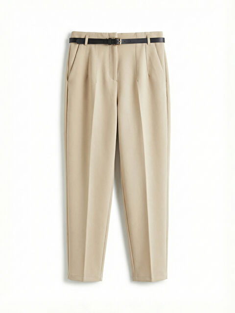 LCWAIKIKI Classic Beli Kemerli Kadın Cigarette Pantolon - S6K033Z8-ZT0