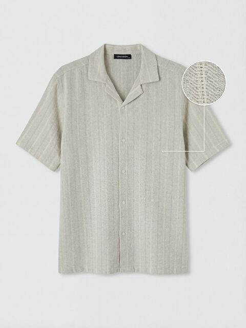 LCW Vision Regular Fit Çizgili Erkek Dokulu Gömlek