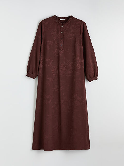 LCW Grace Hakim Yaka Fırfırlı Desenli Elbise - S6K052Z8-MJA