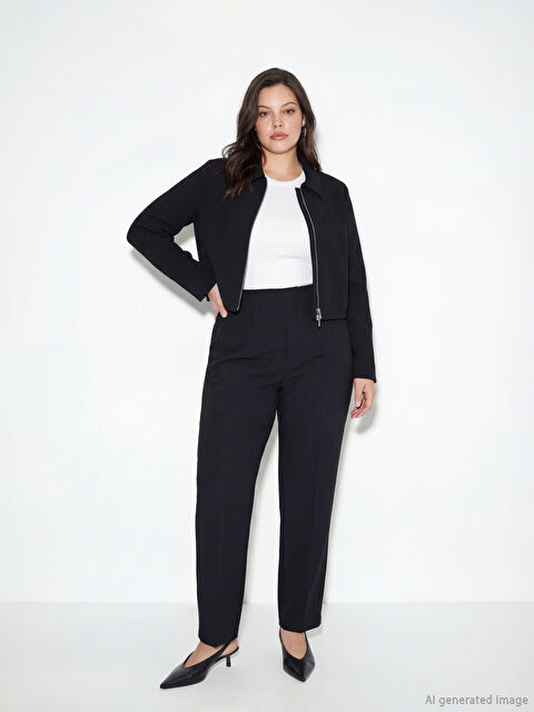 LCW Vision Carrot Fit Kadın Pileli Pantolon - S6K083Z8-CVL