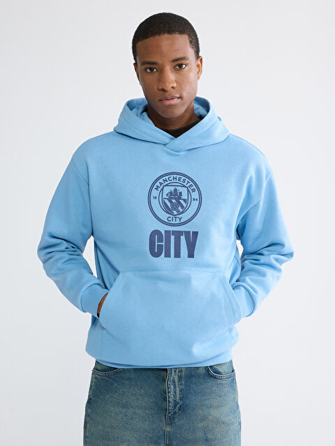 XSIDE ACTIVE Manchester City Baskılı Erkek Hoodie - S6K086Z8-QZD