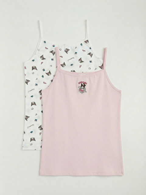 LCW Kids Kuromi Baskılı Kız Çocuk Atlet 2'li - S6K104Z4-JH4