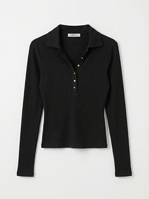 LCWAIKIKI Classic Polo Yaka Fitilli Kadın Body - S6K155Z8-CVL