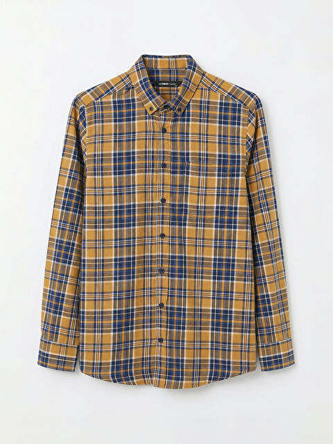 LCWAIKIKI Classic Ekose Desenli Regular Fit Uzun Kollu Erkek Gömlek - S6K172Z8-LQ4