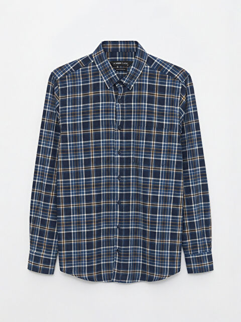 LCWAIKIKI Classic Regular Fit Ekose Desenli Gabardin Erkek Gömlek	 - S6K172Z8-LN6