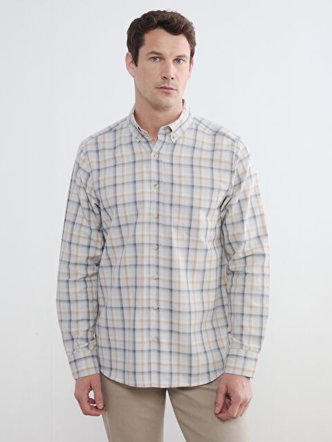 LCWAIKIKI Classic Regular Fit Ekose Erkek Gömlek - S6K174Z8-LMK